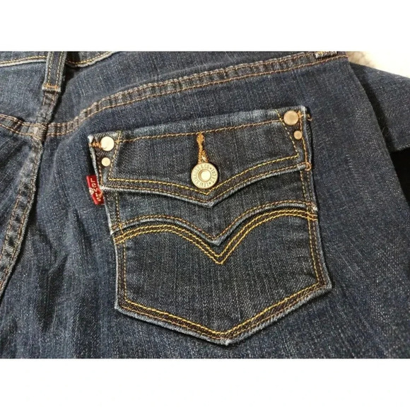 Levi Strauss 505 Jeans Women's Size 12 Regular M 30x31 Straight Leg Dark Wash - Picture 10 of 10